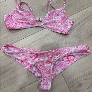 Frankie’s Bikini Pink Paisley Set